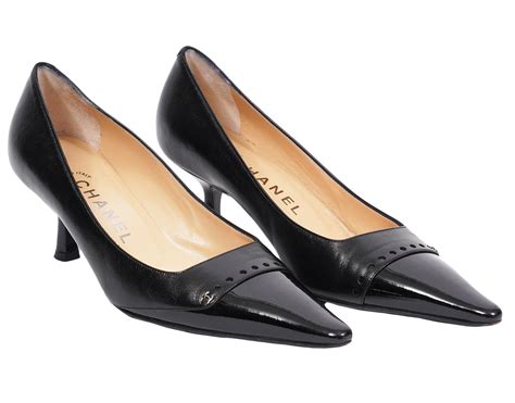 chanel pumps black|vintage Chanel pumps.